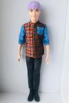 Mattel - Barbie - Fashionistas #154 - Color-Blocked Plaid Shirt - Ken - Slender - Doll
